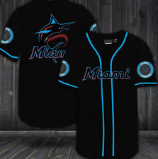 Miami Marlins Black Printed Baseball Jersey picture