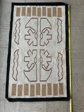 Vintage Mid Century Handwoven Wool Rug Tapestry MCM Abstract Wall Hanging 48x28⁠ picture