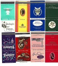 8 OLD Las Vegas, Nevada Matchcovers picture