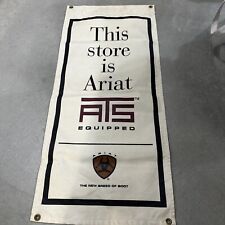 Vintage Ariat Boots Store Display Banner Sign 17”x38” Canvas Rivets picture