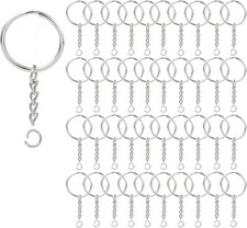 Paquete de 100 llaveros con cadena para hacer joyas artesanales picture