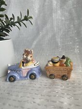 1993 Fitz & Floyd Ominbus Car and Wagon Salt and Pepper Shaker picture