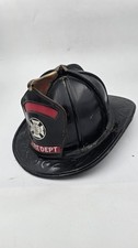 Vintage 1969/1970 Cairns And Brother Black Leather Fire Helmet picture