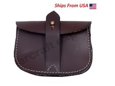 WW1 WEBLEY OFFICERS REVOLVER AMMO POUCH for SAM BROWN SET - LEATHER REPRO picture