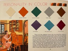 1930s Art Deco Home Decoration Paint Color Chip Booklet Martin Senour Vintage picture