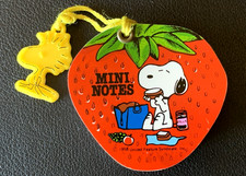 Vintage Snoopy Strawberry Mini-Notes w/Woodstock Charm picture