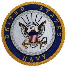 US NAVY CREST patch. 5 inch round picture