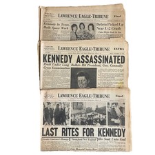 President John F. Kennedy 1963 Assassination Lawrence Eagle-Tribune Newspaper picture