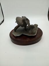 Vtg 1976 Lance Statue Pewter Collectible WOOD DUCKS Sculpture by Irving BURGUES picture