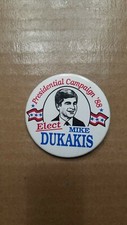 Michael Mike Dukakis 1988 Presidential Campaign pin button  picture
