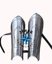 ZEHRA Medieval Warrior Leg Armor Set Leg Steel Greaves Pair for LARP & Costume picture