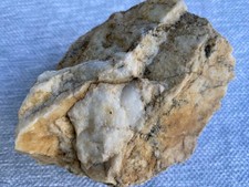 White Raw Milky Quartz Rock Rust Vein Inclusions Mojave Desert Healing 1.5 lb. picture