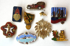 Vintage Lions Club Pin Lot Fraternal Badge Districts Travel Souvenir Collectible picture