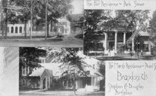 Brandon Vermont Private Residences In Town, B/W Photo Print Vintage PC U14553 picture