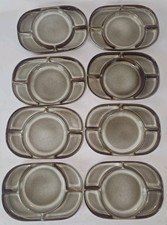 Lot of 8 Vtg Ceramano Steinzeug Divided Fondue Plate West Germany 35 MCM Pottery picture