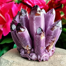 2025Rare Large Raw Purple Ghost Crystal Cluster Natural Rough Geode Reiki Quartz picture