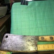 VINTAGE Large Unmarked Meat Clever 2.7 Lbs picture