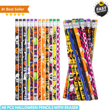 48 Pcs Halloween Pencils with Eraser, Halloween Wood Pencils Bulk for Halloween picture