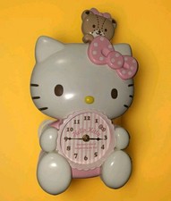 SANRIO 2016 Rare Hello Kitty with Tiny Chum Mechanical Wall Clock Battery Op. picture
