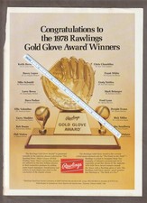 1979 Rawlings GOLD GLOVE AWARDS Magazine AD~Mike SCHMIDT/Larry BOWA/Garry MADDOX picture