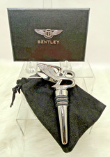 Bentley Flying B Model Polished Chrome Bottle Stopper W/Box & Dustbag picture