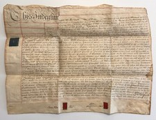 Antique 1795 English Vellum Indenture Wax Seal Document picture