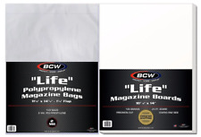 (10 Piece) BCW Life Magazine Bags and Boards Acid Free Archival Quality picture