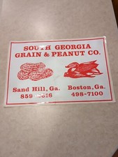 Vintage Sticker South Georgia Grain Peanut Co. Sand Hill Boston App 12x 16 Inch picture
