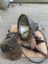 Vintage PYLE NATIONAL Railroad Locomotive Train Headlight Lamp & Bracket Trolley picture