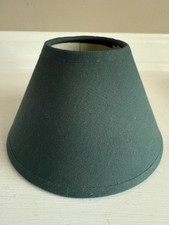 Vintage 1980’s Hunter Green Fabric Clip On Lamp Shade 3.5”x5.5” Cottagecore picture