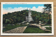 VINT UNUSED .01 POSTCARD - SUMMIT OF THE LITTLE ROUND TOP, GETTYSBURG PA. picture