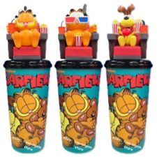 The Garfield Plastic Cup With Topper SF Cinema Original Thailand Theater Set Of3 picture