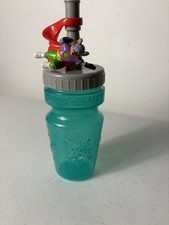 Chuck E Cheese Super Chuck Superhero Plastic Souvenir Cup Bottle 10oz HTF picture