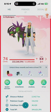 Pokémon GO Level 74 - XP for Level 80 - Loaded Account - Go Fest Played picture