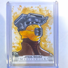 Topps 2026 Star Wars Masterwork Poe Boushh Sketch Card Dan Lawlor Auto picture