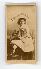 1880's-90's Duke Cross Cut Cigarettes Actress Minnie Duprie Real Photo Card P70 picture