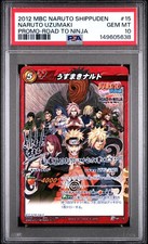 2012 MIRACLE BATTLE CARDDASS NARUTO SHIPPUDEN PROMOS #15 NARUTO UZUMAKI PSA 10 picture