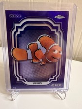 2024 Topps Chrome Disney Marlin Purple Refractor /199 Finding Nemo picture