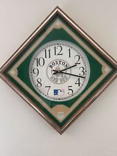 Bulova Boston Red Socks, Baseball Diamond Wall Clock. Major league Timepiece MLB picture