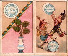 Vintage Antique Trade Card John Clark's Mile End Spool Cotton 1882 Calendar Art picture