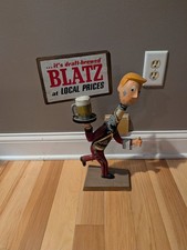 Vintage 1950's Blatz Man Beer Running Server Advertisement Figure Sign Display picture