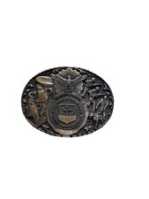 Vintage USAF Security Police Solid Brass Belt Buckle ADM Award Design Medals picture