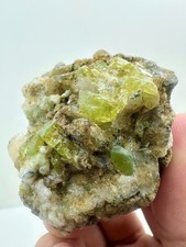 313 Carat Titanite Green Sphene Crystals On Matrix Specimen From Pakistan picture