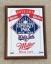 Miller High Life COMISKEY PARK Chicago White Sox Mirror 80 Yrs 1910-1990 MLB picture