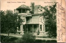 Postcard Ladies' Dormitory at Walden College in McPherson, Kansas~937 picture