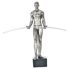 Adam & Friends Tight-Rope Walker Black Base Sculpture | Pewter picture