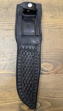 Vintage “LD Turner” Leather Knife Sheath - Chattanooga TN USA - Black picture