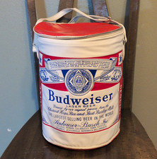 Vintage RARE Budweiser Thermo-Keep Vinyl Insulated Cooler Nappy picture