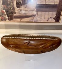 Vintage 1970’s Pacific Island Hand Carved Wood Wooden Log Slit Drum 20.5” picture