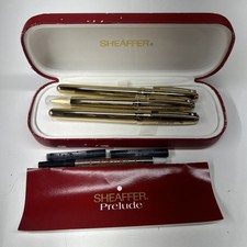 VTG 1999 Sheaffer Prelude Fountain Pen Set With Mechanical Pencil Roller Ball picture